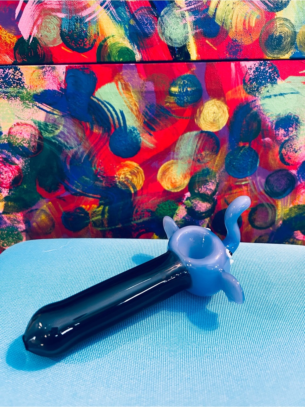 Handblown Glass Elephant Hand Piece